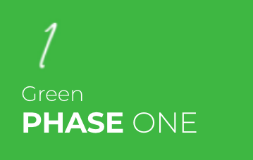 a green background with number and text